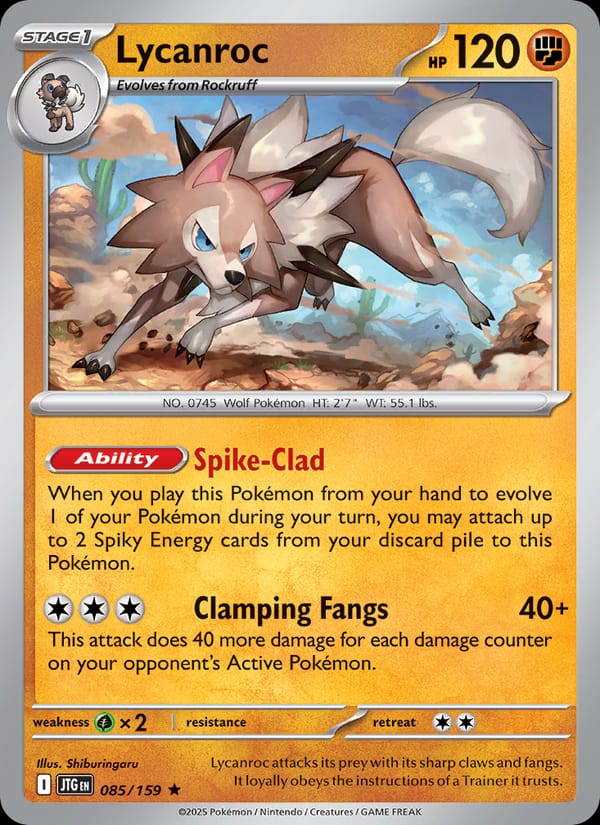 Lycanroc 085/159 Journey Together Pokémon card