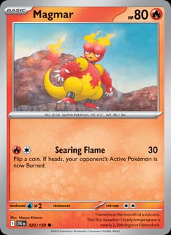 Magmar 020/159 Common – Journey Together Pokémon card
