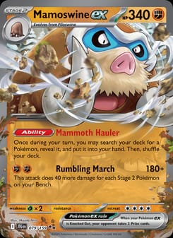 Mamoswine ex 079/159 Double Rare – Journey Together Pokémon card
