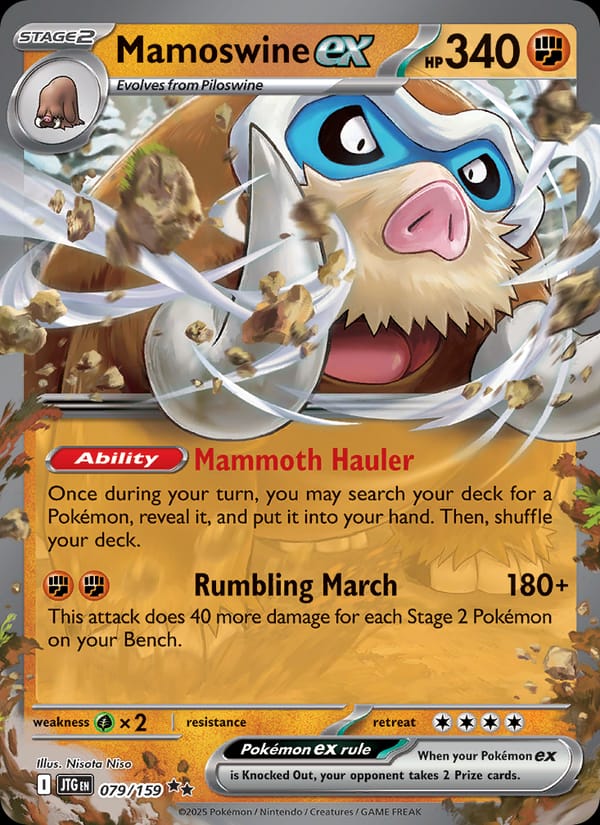 Mamoswine ex 079/159 Journey Together Pokémon card