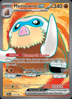 Mamoswine ex 174/159 Ultra Rare – Journey Together Pokémon card