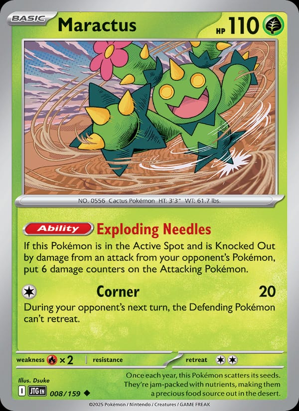 Maractus 008/159 Journey Together Pokémon card