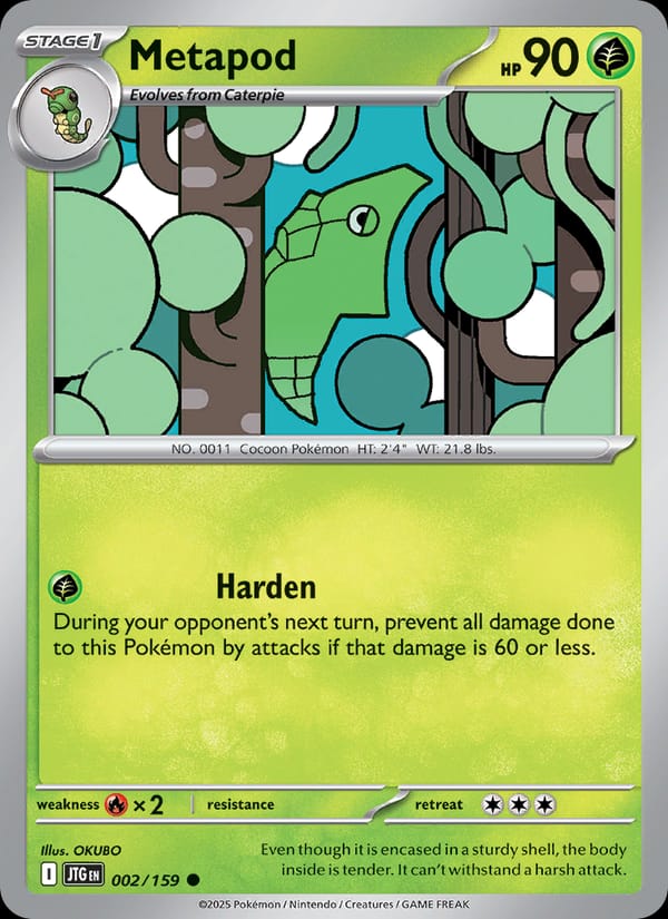 Metapod 002/159 Journey Together Pokémon card
