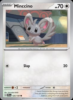 Minccino 125/159 Common – Journey Together Pokémon card