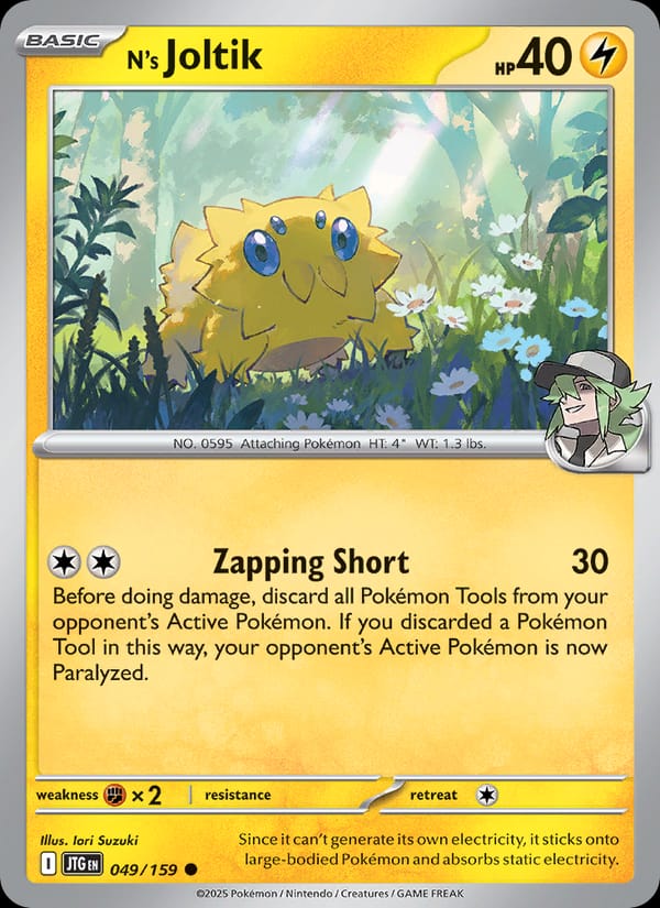 N's Joltik 049/159 Journey Together Pokémon card