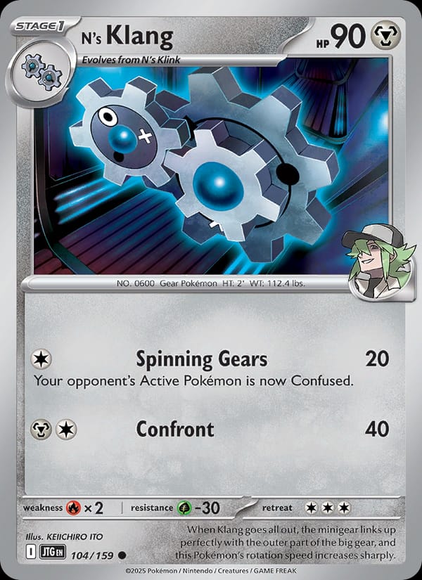 N's Klang 104/159 Journey Together Pokémon card