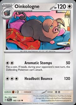 Oinkologne 140/159 Uncommon – Journey Together Pokémon card