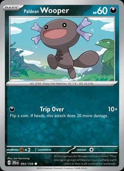 Paldean Wooper 093/159 Common – Journey Together Pokémon card
