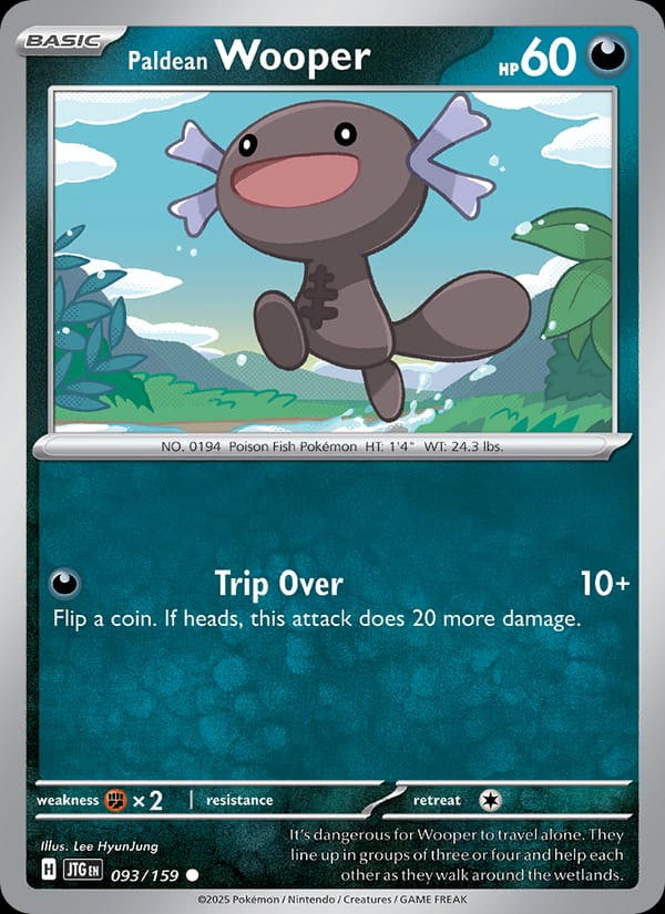 Paldean Wooper 093/159 Journey Together Pokémon card