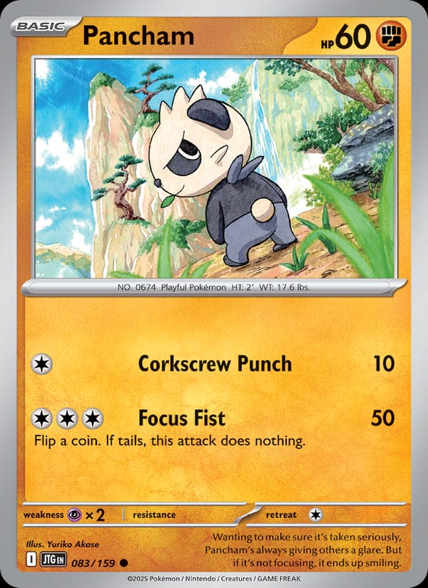 Pancham 083/159 Journey Together Pokémon card