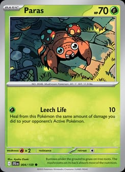 Paras 004/159 Common – Journey Together Pokémon card