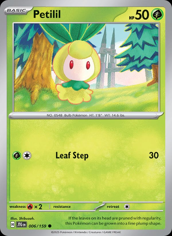 Petilil 006/159 Journey Together Pokémon card