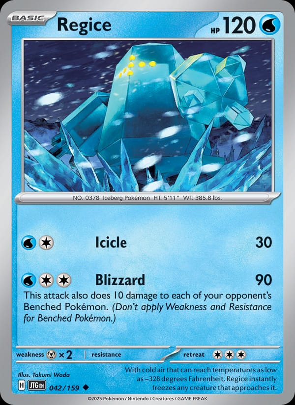 Regice 042/159 Journey Together Pokémon card