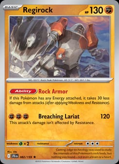 Regirock 082/159 Rare – Journey Together Pokémon card
