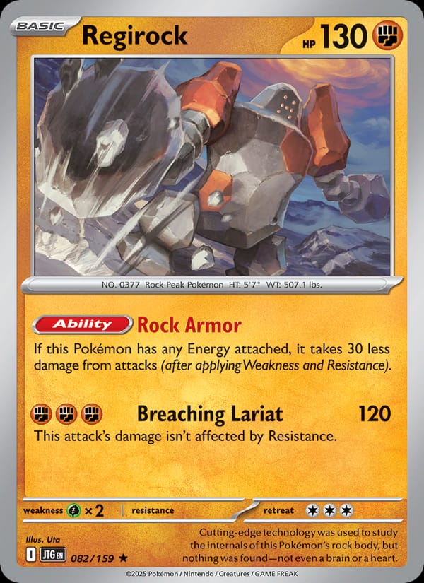 Regirock 082/159 Journey Together Pokémon card