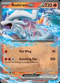 Reshiram ex 030/159 Double Rare – Journey Together Pokémon card