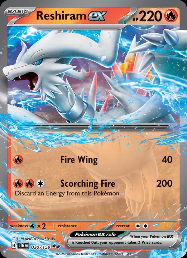 Reshiram ex 030/159 Journey Together Pokémon card