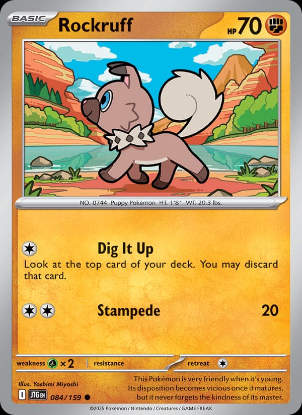 Rockruff 084/159 Journey Together Pokémon card