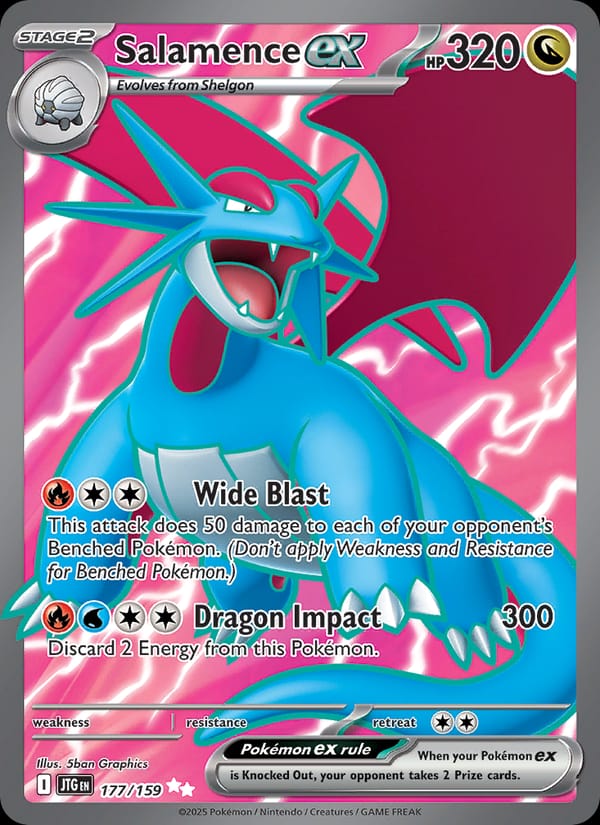 Salamence ex 177/159 Journey Together Pokémon card