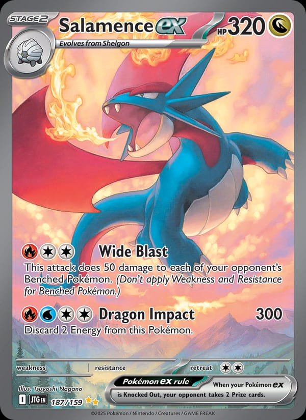 Salamence ex 187/159 Journey Together Pokémon card