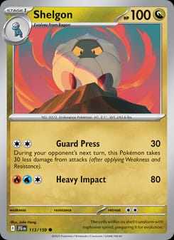 Shelgon 113/159 Common – Journey Together Pokémon card