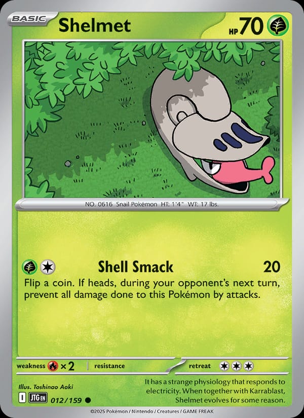 Shelmet 012/159 Journey Together Pokémon card