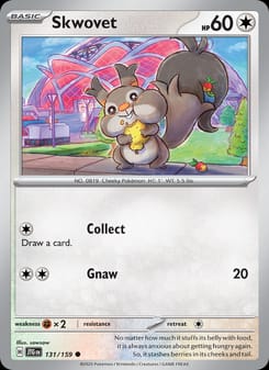 Skwovet 131/159 Common – Journey Together Pokémon card