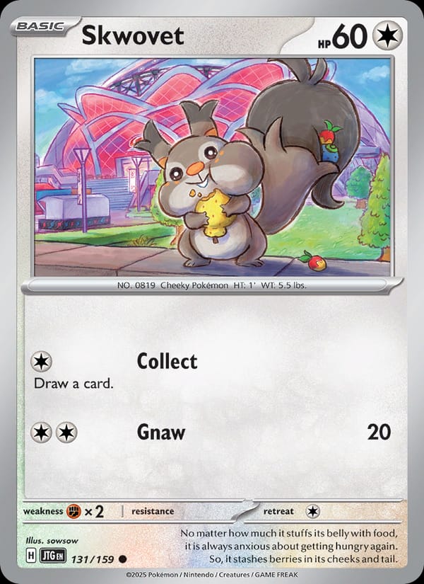 Skwovet 131/159 Journey Together Pokémon card
