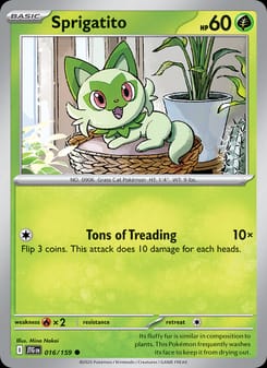 Sprigatito 016/159 Common – Journey Together Pokémon card