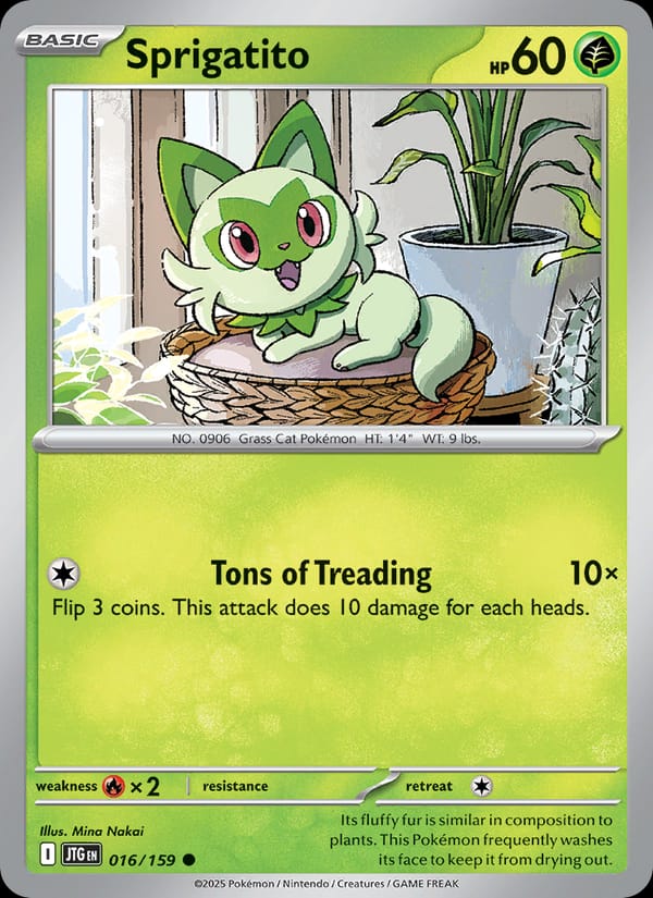 Sprigatito 016/159 Journey Together Pokémon card