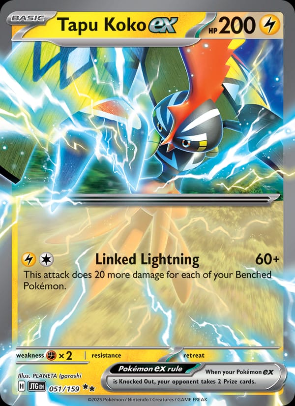 Tapu Koko ex 051/159 Journey Together Pokémon card