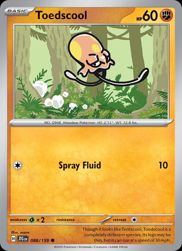 Toedscool 088/159 Journey Together Pokémon card