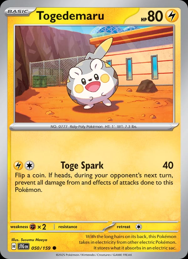 Togedemaru 050/159 Journey Together Pokémon card