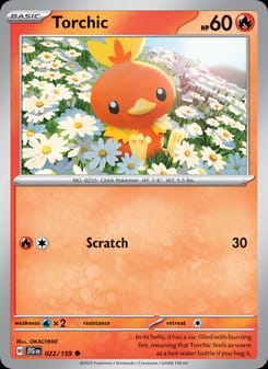 Torchic 022/159 Common – Journey Together Pokémon card