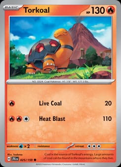 Torkoal 025/159 Common – Journey Together Pokémon card