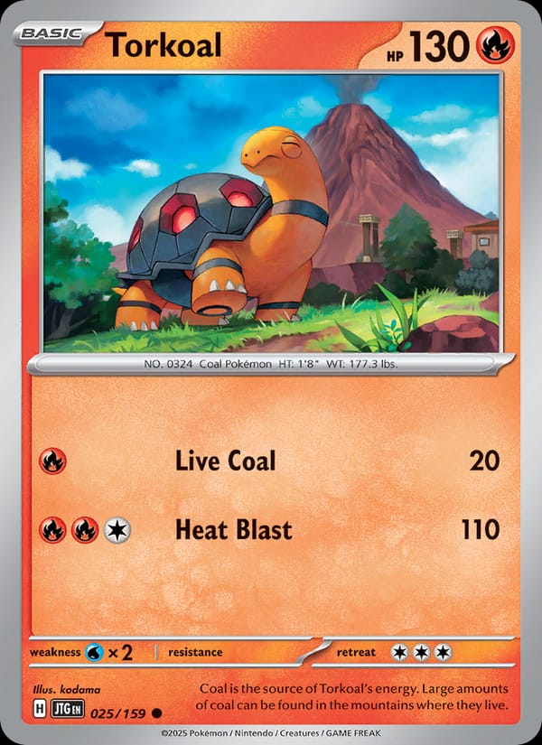 Torkoal 025/159 Journey Together Pokémon card