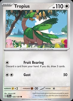 Tropius 123/159 Common – Journey Together Pokémon card