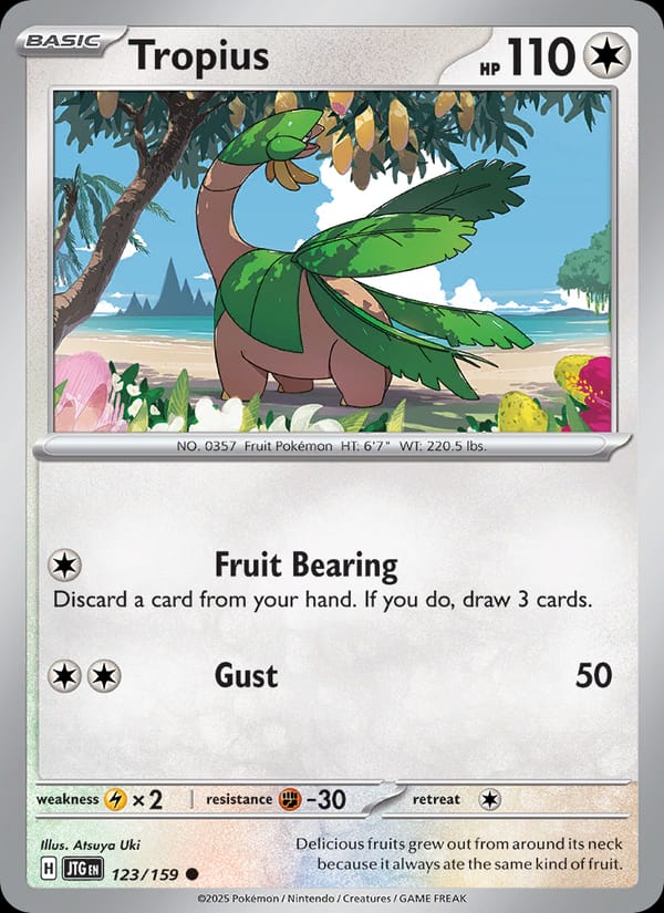 Tropius 123/159 Journey Together Pokémon card