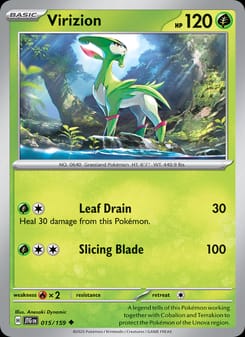 Virizion 015/159 Uncommon – Journey Together Pokémon card