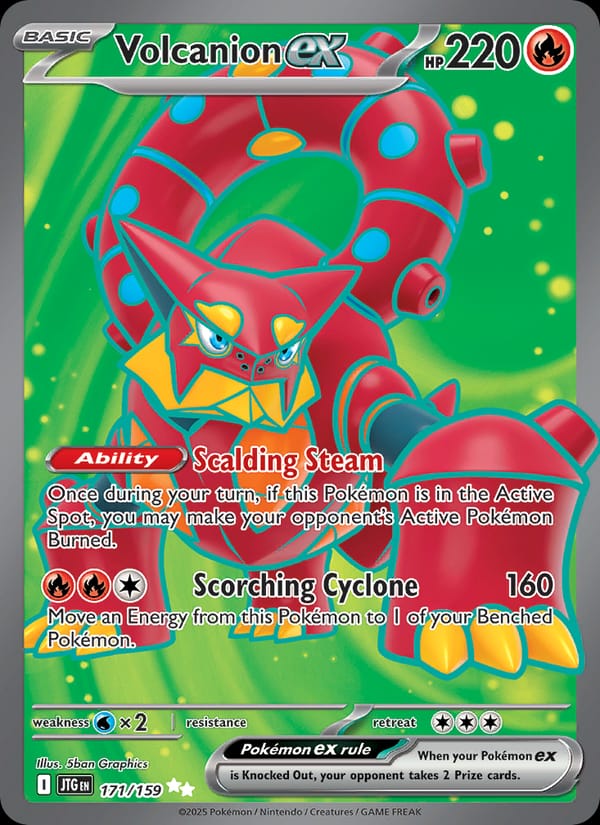 Volcanion ex 171/159 Journey Together Pokémon card