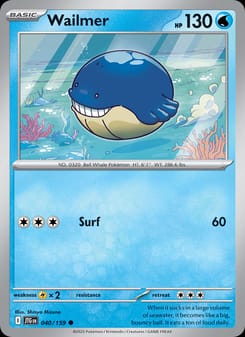 Wailmer 040/159 Common – Journey Together Pokémon card
