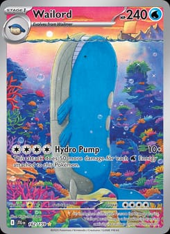 Wailord 162/159 Illustration Rare – Journey Together Pokémon card