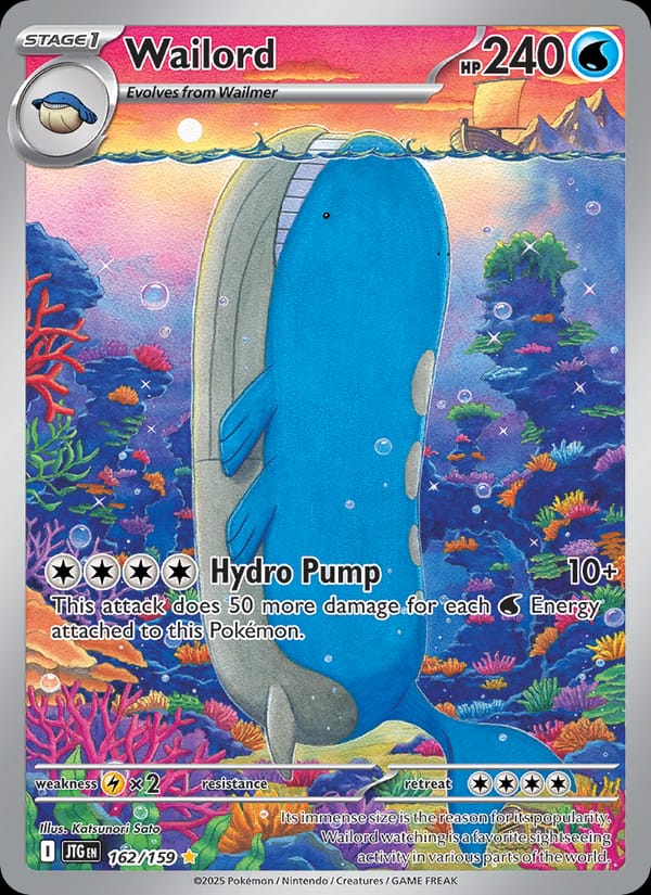 Wailord 162/159 Journey Together Pokémon card