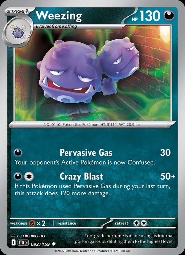 Weezing 092/159 Journey Together Pokémon card