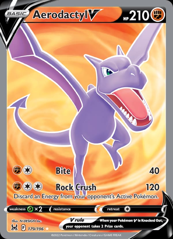 Aerodactyl V 179/196 Lost Origin Pokémon card