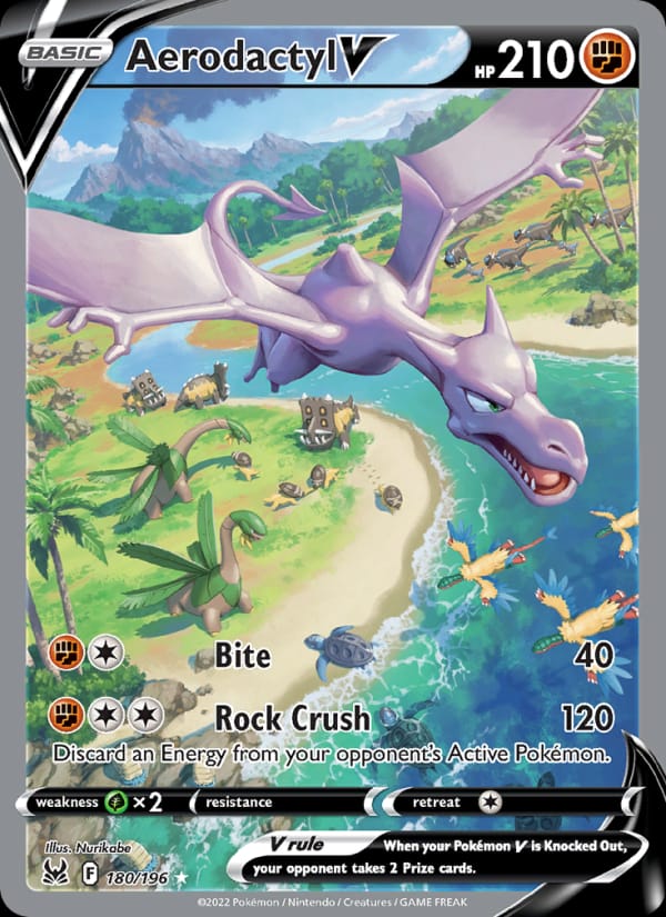 Aerodactyl V 180/196 Lost Origin Pokémon card