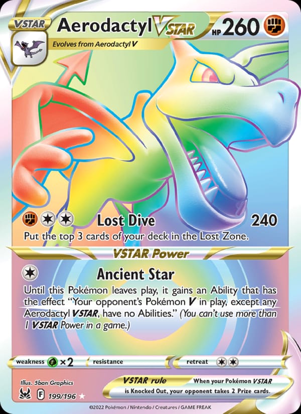 Aerodactyl VSTAR 199/196 Lost Origin Pokémon card
