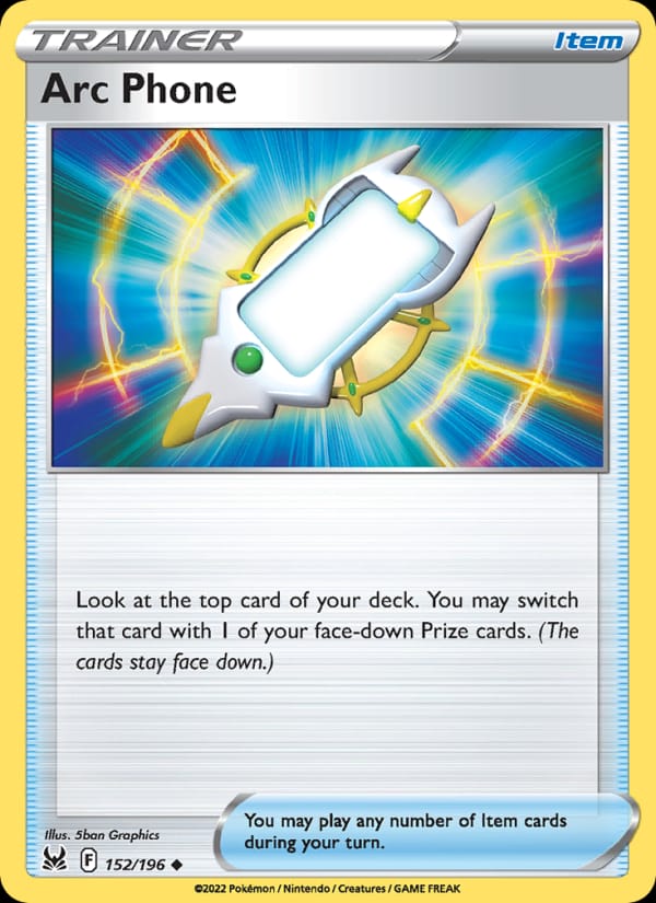 Arc Phone 152/196 Lost Origin Pokémon card