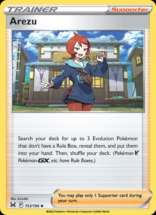 Arezu 153/196 Lost Origin Pokémon card