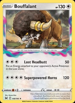 Bouffalant 148/196 Rare – Lost Origin Pokémon card